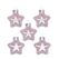 Inge‘s Christmas Decor 12264 P047 Weihnachtlicher Sternenschmuck Kunststoff Pink 8 Stück(e)