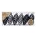 Inge‘s Christmas Decor 81018 G021 Weihnachtsbaumschmuck Kunststoff Schwarz, Silber 6 Stück(e)