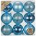 Inge‘s Christmas Decor 81074G052 Christbaumschmuck Kugel-Weihnachtsschmuck Kunststoff Blau 9 Stück(e)
