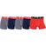 CR7 Unterhosen Grau/Navy/Rot 5er Pack, M
