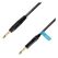 adam hall K5IPPR0300FLIPJACK Audio-Kabel 3 m 6.35mm Schwarz, Farbe: Schwarz, Länge: 3 m