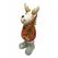 dameco Deko Figur Elch aus Dolomit mit Baum aus Metall rot weiss H15cm