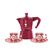 Bialetti Candyland Mokka-Kanne Rot, Weiß