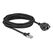 DeLOCK Netzwerk Verlängerungskabel S/FTP RJ45 Stecker zu RJ45 Buchse Cat.6A 5 m schwarz, Länge: 5 m