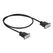 DeLOCK Seriell Kabel RS-232 D-Sub 9 Buchse zu Buchse Nullmodem mit schmalem Steckergehäuse - Full Handshaking - 0,5 m, Länge: 0,5 m