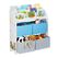 Relaxdays Kinderregal mit 4 Stoffboxen Spielzeug-Aufbewahrungsregale Wand-montiert Natürlich/Natur
