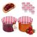 Relaxdays Einmachgläser Rot/Weiss Zylinder Glas, Stahl Transparent, Rot, Weiß