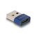 DeLOCK USB 2.0 Adapter USB Typ-A Stecker zu USB Type-C Buchse blau, Farbe: Blau