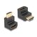 DeLOCK High Speed HDMI with Ethernet Adapter Stecker zu Buchse gewinkelt 8K 60 Hz schwarz
