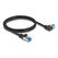 DeLOCK RJ45 Netzwerkkabel Cat.6A S/FTP gerade / links gewinkelt 1 m schwarz
