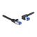 DeLOCK RJ45 Netzwerkkabel Cat.6A S/FTP gerade / links gewinkelt 3 m schwarz, Länge: 3 m