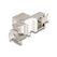 DeLOCK Keystone Modul RJ45 Buchse zu LSA Cat.6A werkzeugfrei mit blauer Staubschutzkappe, Farbe: Blau, Metallisch, Weiß