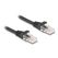 DeLOCK RJ45 Spiralkabel Stecker zu Stecker Cat.5e 1 m schwarz, Länge: 1 m