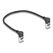DeLOCK RJ45 Netzwerkkabel Cat.6A S/FTP Slim 90° oben / oben gewinkelt 0,25 m schwarz, Länge: 0,25 m