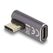 DeLOCK USB Adapter 40 Gbps USB Type-C PD 3.0 100 W Stecker zu Buchse gedreht gewinkelt links / rechts 8K 60 Hz Metall