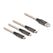 DeLOCK USB RGB Ladekabel 3 in 1 Typ-A zu Lightning / Micro USB / USB Type-C 1,20 m