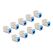 DeLOCK Keystone Modul RJ45 Buchse zu LSA Cat.6A werkzeugfrei blau Set 10 Stück, Farbe: Blau