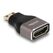DeLOCK HDMI Adapter Mini-C Stecker zu A Buchse 8K 60 Hz grau Metall