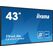 iiyama PROLITE LE4341S-B2 Digital Signage Flachbildschirm 108 cm (42.5") LCD 350 cd/m² Full HD Schwarz 18/7