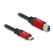 DeLOCK USB 5 Gbps Kabel USB Type-C Stecker zu USB Typ-B Stecker 2 m rot Metall, Länge: 2 m