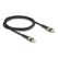 DeLOCK USB 2.0 Schnellladekabel USB Type-C Stecker zu Stecker transparent PD 3.0 100 W 1 m, Länge: 1 m