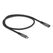 DeLOCK USB 10 Gbps Verlängerungskabel USB Type-C Stecker zu Buchse PD 3.0 100 W 0,5 m grau Metall, Länge: 0,5 m