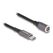 DeLOCK Notebook Ladekabel USB Type-C Buchse zu magnetischem 8 Pin Konnektor 15 cm, Farbe: Anthrazit, Schwarz, Länge: 0,15 m