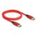 DeLOCK DisplayPort Kabel 16K 60 Hz 1 m rot Metall, Farbe: Rot, Länge: 1 m