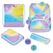Herlitz UltraLight XL Plus Little Monster Schulranzen-Set Mädchen Polyester Blau, Lila, Gelb, Farbe: Blau, Lila, Gelb