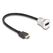 DeLOCK 88180 HDMI-Kabel 0,3 m HDMI Typ A (Standard) Schwarz, Silber