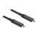 DeLOCK 84255 USB Kabel USB 3.2 Gen 2 (3.1 Gen 2) 5 m USB C 10 Gbit/s 60 W Schwarz, Farbe: Schwarz, Länge: 5 m