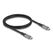 DeLOCK 81191 USB Kabel USB4 Gen 2x2 1 m USB C 40 Gbit/s 240 W Schwarz, Grau, Farbe: Schwarz, Grau, Länge: 1 m