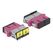 DeLOCK LWL Kupplung mit Laserschutzklappe SC Duplex Buchse zu SC Duplex Buchse Multimode violett