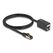 DeLOCK Netzwerk Verlängerungskabel RJ45 Stecker zu RJ45 Buchse Cat.8.1 S/FTP 1 m schwarz
