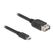 DeLOCK 81518 USB Kabel USB 2.0 1 m Micro-USB B USB A 0,48 Gbit/s Schwarz, Farbe: Schwarz, Länge: 1 m