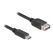 DeLOCK 81538 USB Kabel USB 2.0 3 m USB C USB A 0,48 Gbit/s Schwarz, Farbe: Schwarz, Länge: 3 m