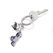 TROIKA KR13-23/CH Schlüsselring/Etui Schlüsselanhänger Blau, Silber