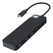 HYPER HD4101BKGL laptop-dockingstation & portreplikator USB Typ-C Schwarz, Farbe: Schwarz
