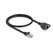 DeLOCK 90774 Netzwerkkabel Schwarz 0,5 m Cat6a S/FTP (S-STP) Rund, Farbe: Schwarz, Länge: 0,5 m