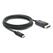 DeLOCK Koaxiales USB Type-C zu DisplayPort Kabel (DP Alt Mode) 4K 60 Hz mit Geflechtmantel 2 m