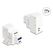 DeLOCK Keystone Modul mit USB Typ-A und USB Type-C™ Ladebuchse PD 20 W weiß