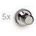 MAUL 6168696 Kühlschrankmagnet Silber 5 Stück(e)