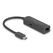 DeLOCK USB Type-C Adapter zu 2,5 Gigabit LAN mit Power Delivery 100 Watt