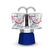 Bialetti Mini Express Kandinsky Mokka-Kanne Blau, Silber