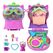 Polly Pocket Kaugummi-Kätzchen-Schatulle, Spielset mit 1 Mikropuppe und Haustier, Spielzeug für unterwegs mit Obst-Zubehörteilen und Fahrten