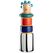 LEONARDO 026374 Vase Vase mit runder Form Keramik, Holz Schwarz, Blau, Grün, Rot, Weiß, Holz, Gelb