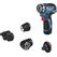 Bosch GSR 12V-35 FC PROFESSIONAL 1750 RPM 590 g Schwarz, Blau, Rot