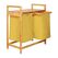 Lumaland 08493 Wäschekorb 60 l Rechteckig Bambus, Baumwolle, Polyester, Holz Bambus, Gelb, Farbe: Bambus, Gelb