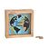 G. Wurm Spardose Reisekasse Holz/Glas 15x15x5cm