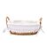 Kadastar 100439 Brotkorb Oval Weiß, Holz